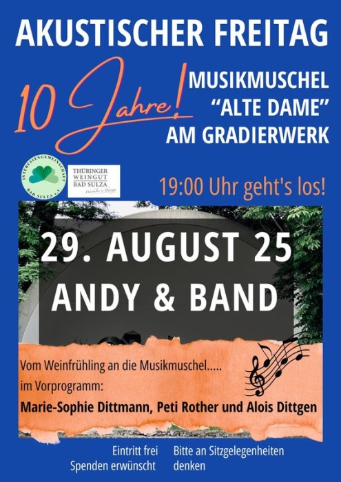 5. akustischer Freitag am 25. August 2025