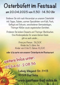 Osterbüfett im Festsaal