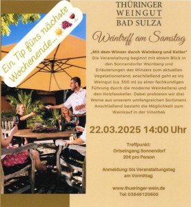 Weintreff am Samstag
